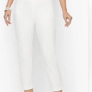 Talbots Chatham Crop Chic White Cropped Women's Pants Size 4